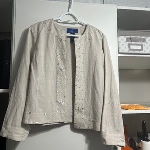 J.h. Collectibles petite, Size XL, 55% Linen, 45% Rayon, Smart jacket
